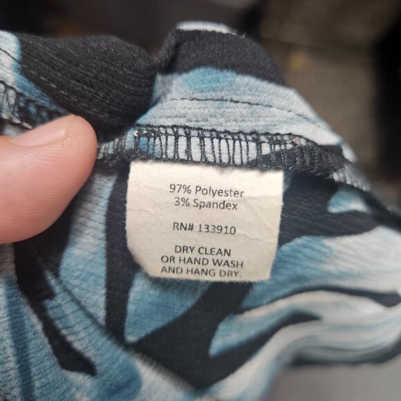 Show Me Your Mumu Women's Tropical Leaf Print Romper Blue White Adjustable Sz S - Picture 7 of 11